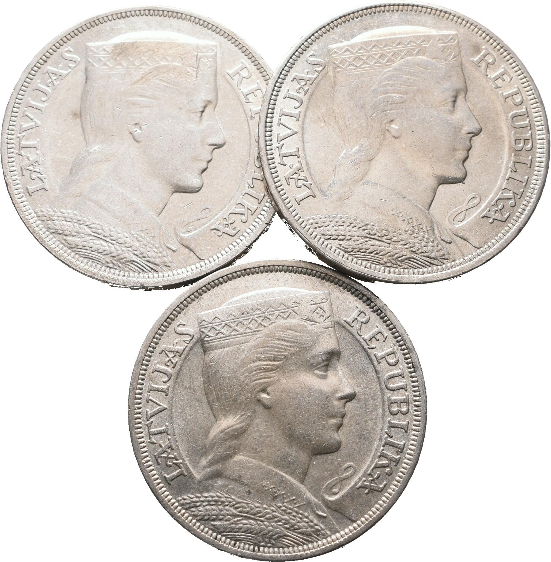 ラトビア　5Lati NGC AU55 銀貨 CoinArchives.com Search Results : 5 lati 1932