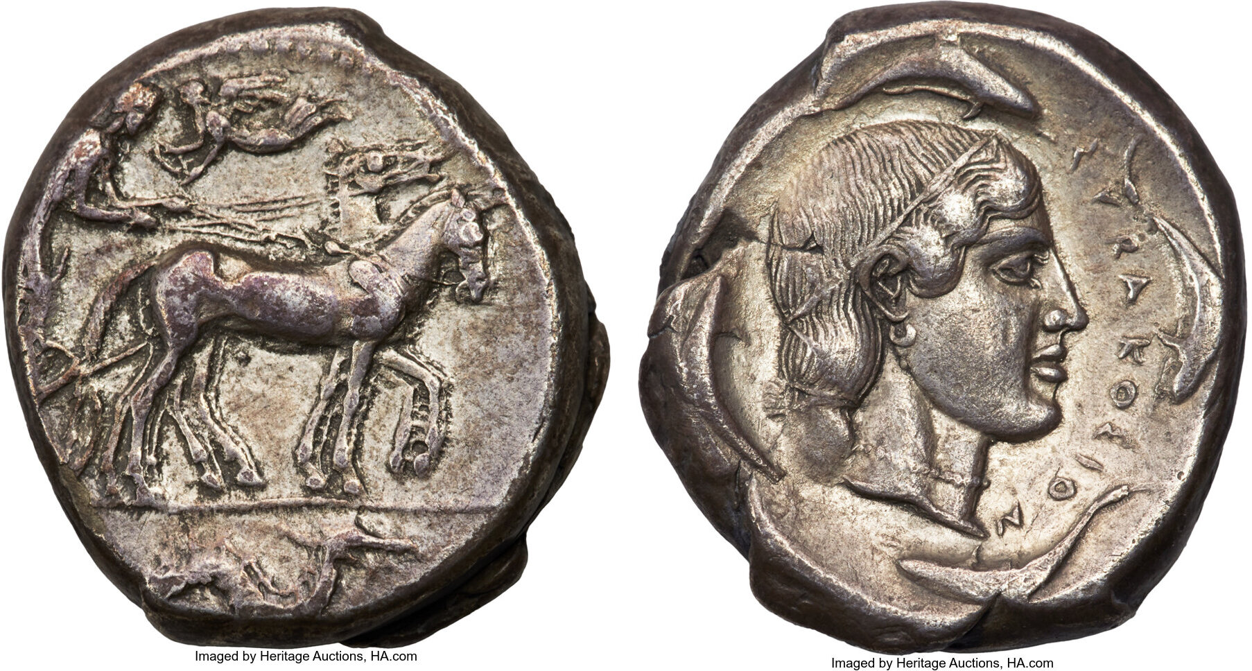 汚染された三角州　英語　オンスロート CoinArchives.com Search Results : Gelon tetradrachm