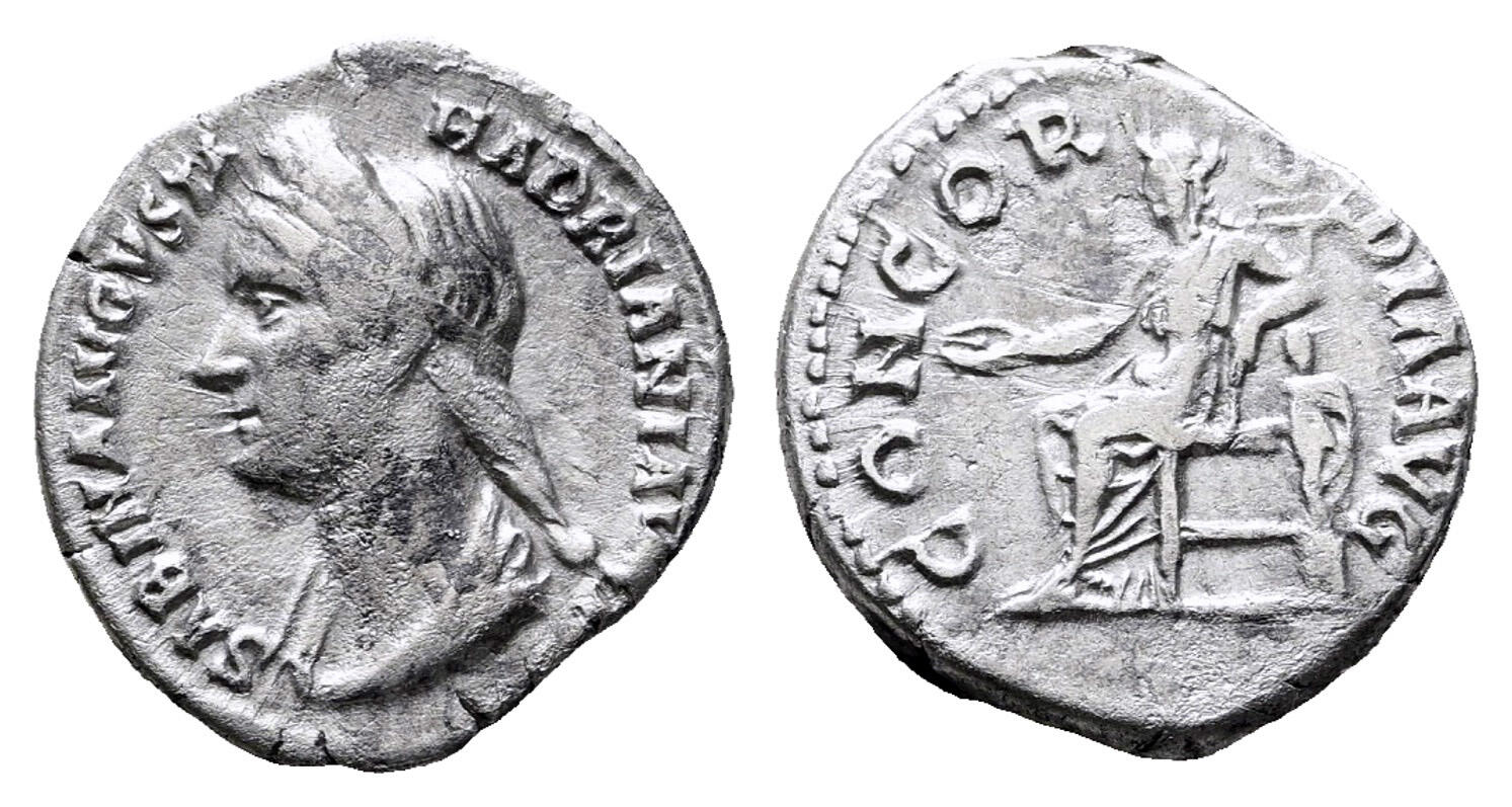 CoinArchives.com Search Results : SABINA CONCORDIA AVG denarius
