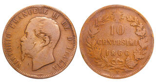 CoinArchives.com Search Results : 10 Centesimi 1866
