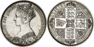 CoinArchives.com Search Results : 1847 gothic crown