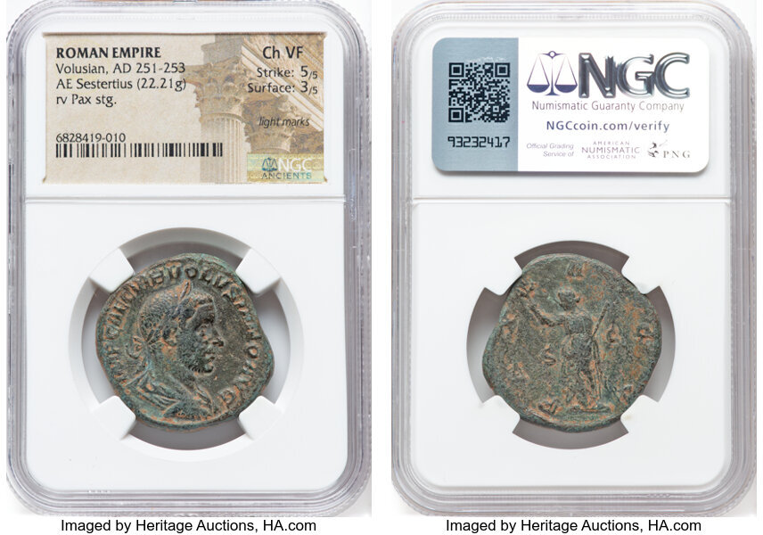 CoinArchives.com Search Results : Trebonianus Gallus, Pax