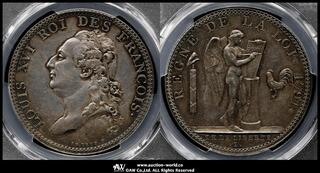 美品　NGC-UNC 洗浄　フランス　ルイ・フィリップ　ARメダル 　1844年 美品NGC-UNC 洗浄フランスルイ・フィリップARメダル 1844年