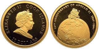 希少　USA アメリカ製　10K 10金　 アポロ11号　1969 金貨　コイン CoinArchives.com Search Results : US Apollo 11 July 1969