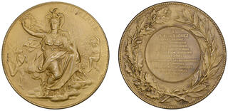 Médaille Carnot Président De La République 1887 Par Alphée Dubois - Bronze, XIXe Siècle, Collection