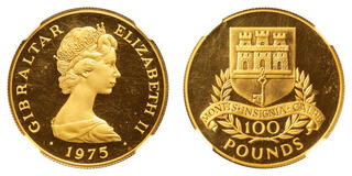 1975年 ジブラルタル島 英国ポンド 250周年記念 1oz 金貨 GIBRALTAR