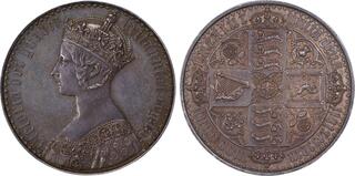 (1851年)イギリス Crown PCGS PR68RD CAM ゴシック銅貨 CoinArchives.com Search Results : 1847 gothic crown