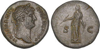 Sesterce Rare D'Hadrien - ADVENTVI AVG HISPANIAE, Période 130-133, Bronze, Qualité TTB