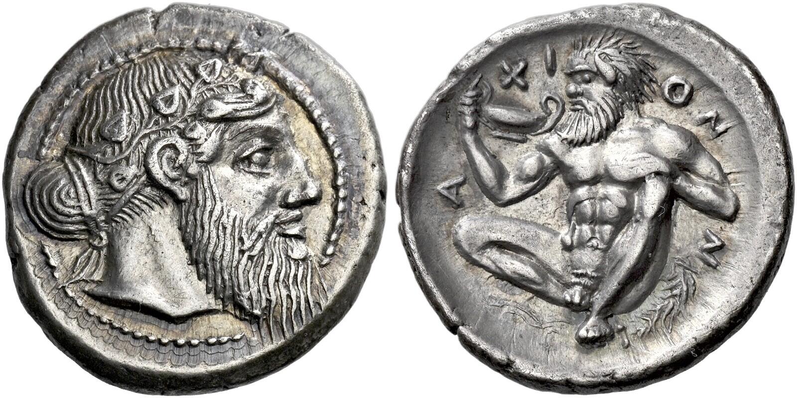 Antiochus III アンティオコス3世　NGC Choice AU Antiochos (Antiochus) III The Great Tetradrachm NGC CH VF SC