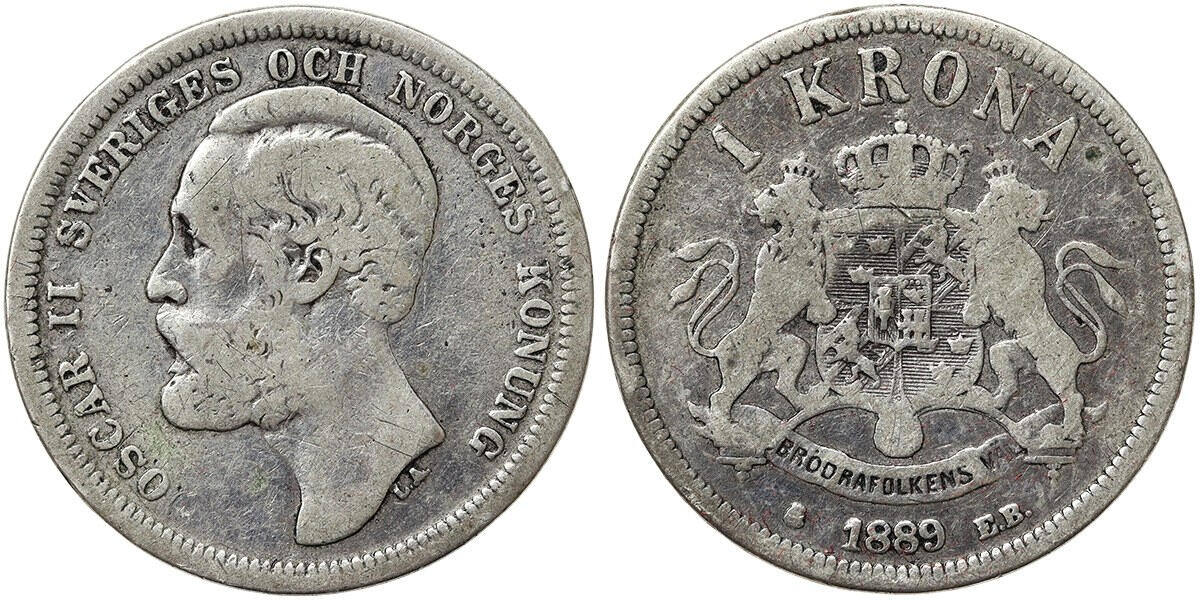 CoinArchives.com Search Results : Oscar II Krona