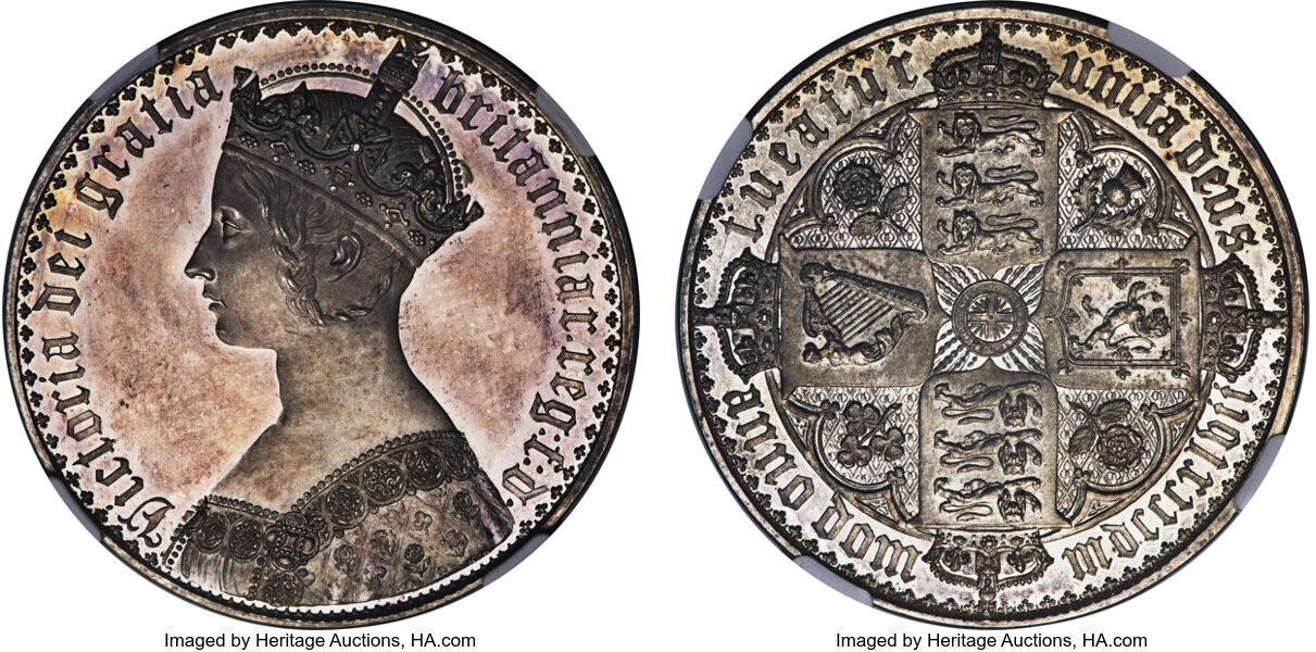 CoinArchives.com Search Results : 1847 gothic crown