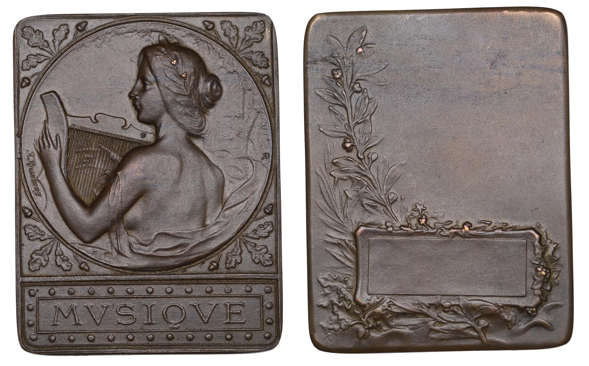 Médaille En Bronze Argenté - Allégorie De La Prospérité Par Rasumny