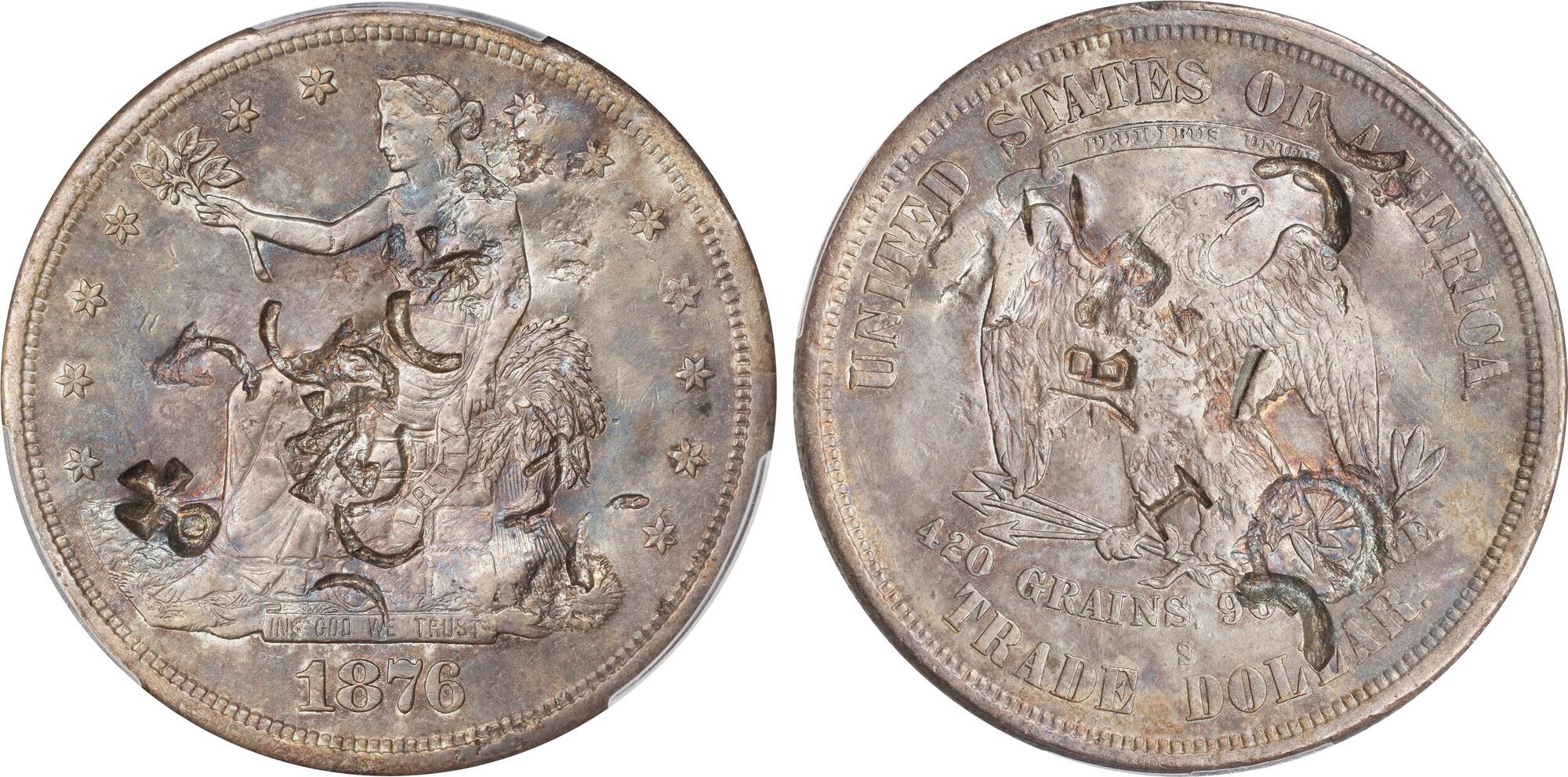 CoinArchives.com Search Results : trade dollar 1876