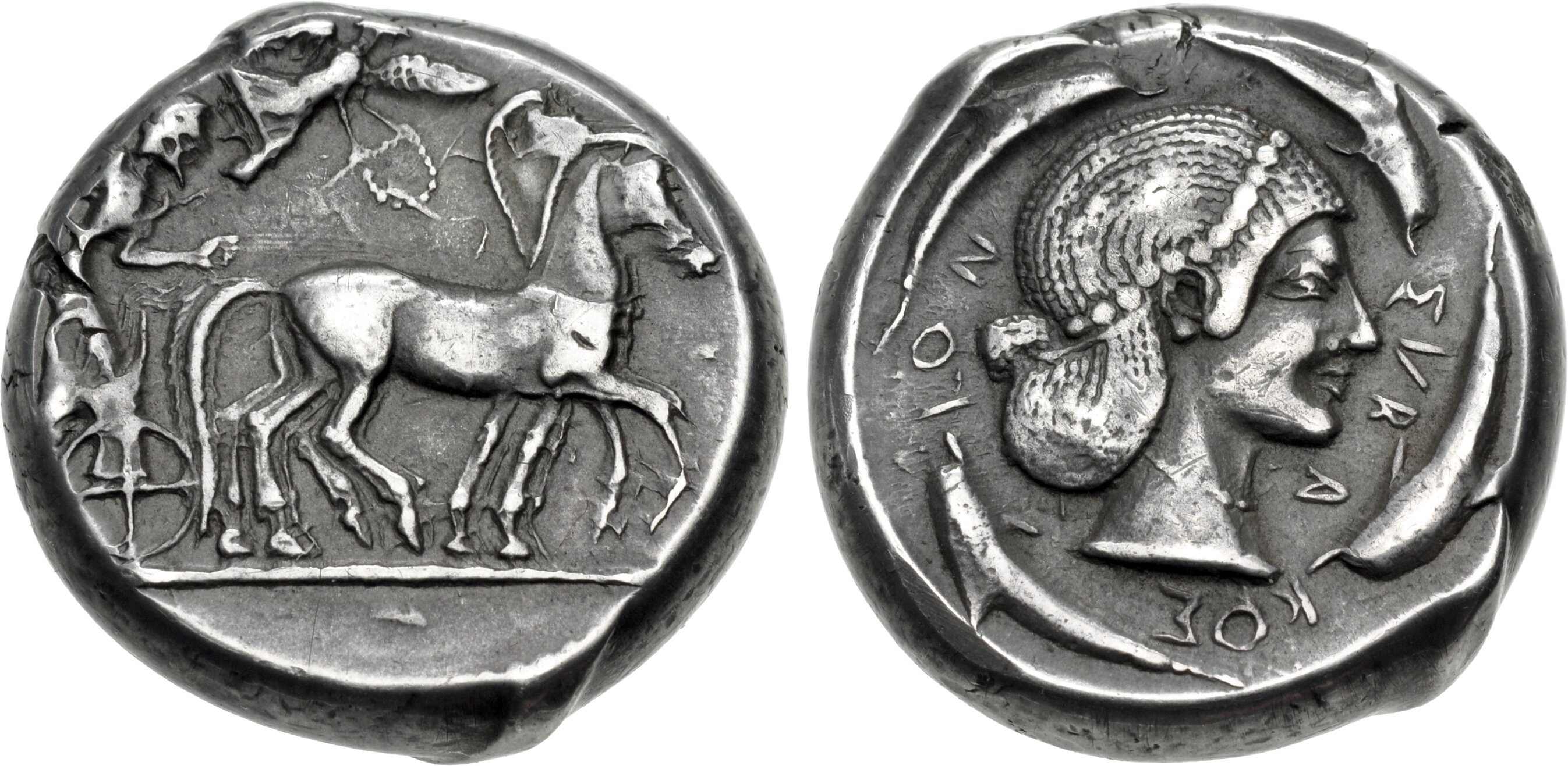 【セール中】【汚染された三角州】【ドイツ語】【ONS】【4枚セット】 CoinArchives.com Search Results : Gelon tetradrachm