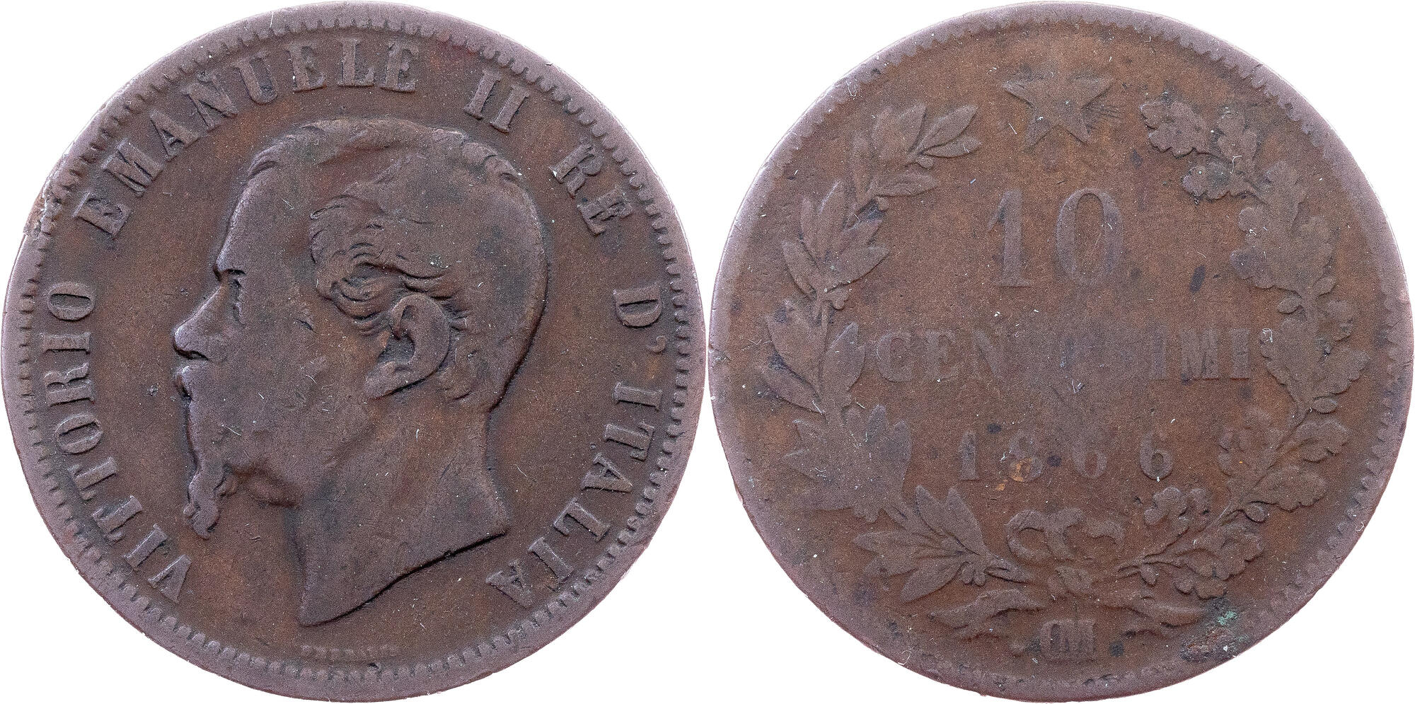 CoinArchives.com Search Results : 10 Centesimi 1866