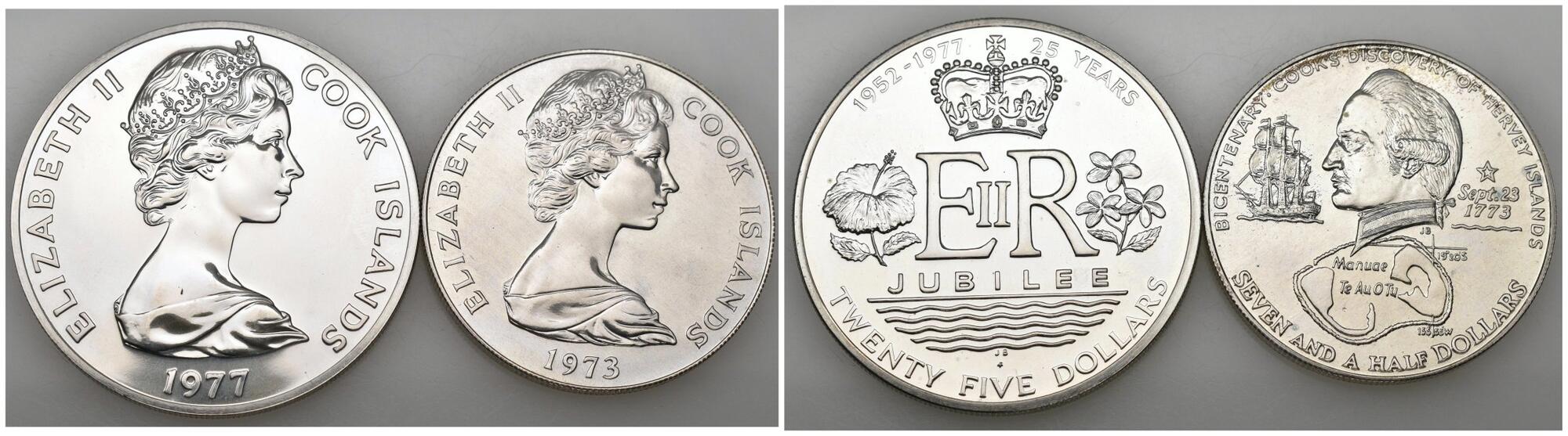 1974年 クック諸島 2.5ドル 銀貨 クック諸島のアンティークコイン特集