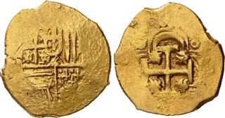 スペインの国章の要素(城 ライオン パレット 鎖 ザクロ )を表現した銀貨 CoinArchives.com Search Results : Spain