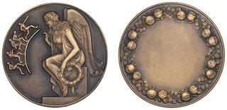 Médaille Ancienne Bronze 1887 - Concours Gymnastique Reims A. Bertrand (XIXe)