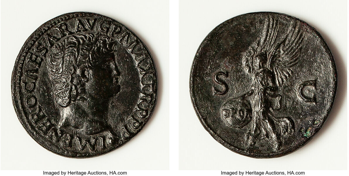 CoinArchives.com Search Results : Nero AND Victory flying