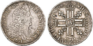 1/2 Écu 1647 Argent - Monnaie Royale Louis XIV, époque Louis XIII à Louis XVI