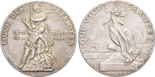 Jeton Ligue Des Patriotes 1882 – Bronze, XIXème Siècle, Collection, Numismatique