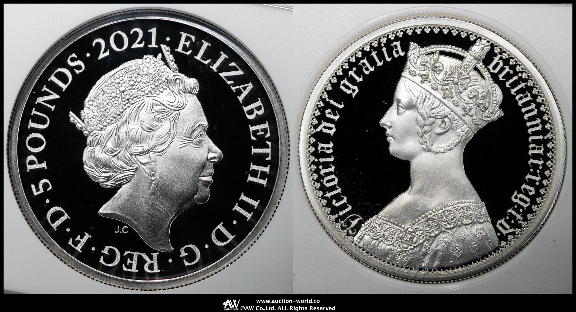 イギリス銀貨 1シリング ヴィクトリア女王 ヤングヘッド 1878 1866年