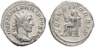 NGC XF ローマ帝国紀元244-249年 Philip Iアンティークコイン Roman Empire Silver Double Denarius Philip I (244-249 AD) XF