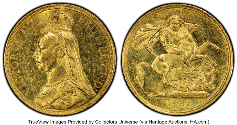 CoinArchives.com Search Results : 5 pounds 1887