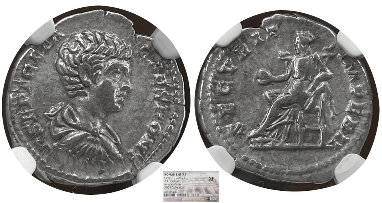 ローマ帝国 カラカラ ARデナリウス 人気カラカラ帝のデナリウス!】古代 ローマ帝国 AD 198-217年 AR 銀貨