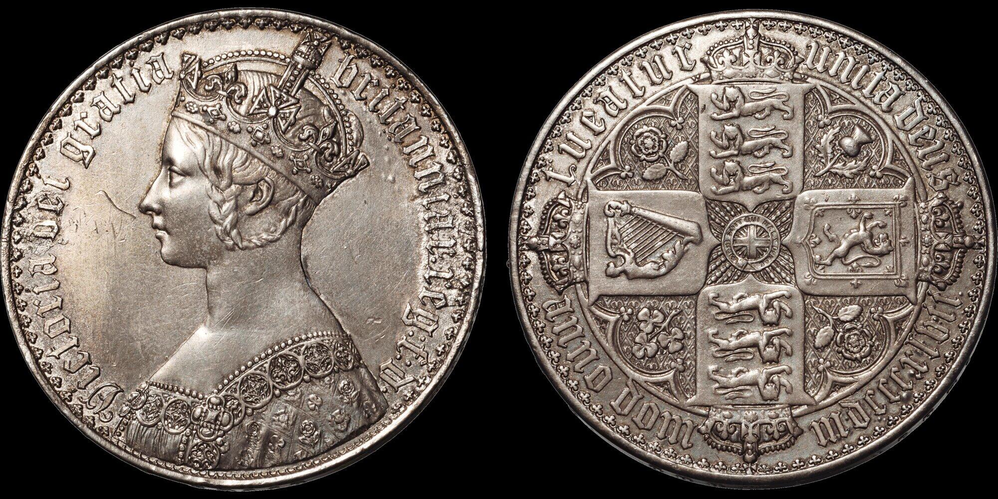 CoinArchives.com Search Results : 1847 gothic crown