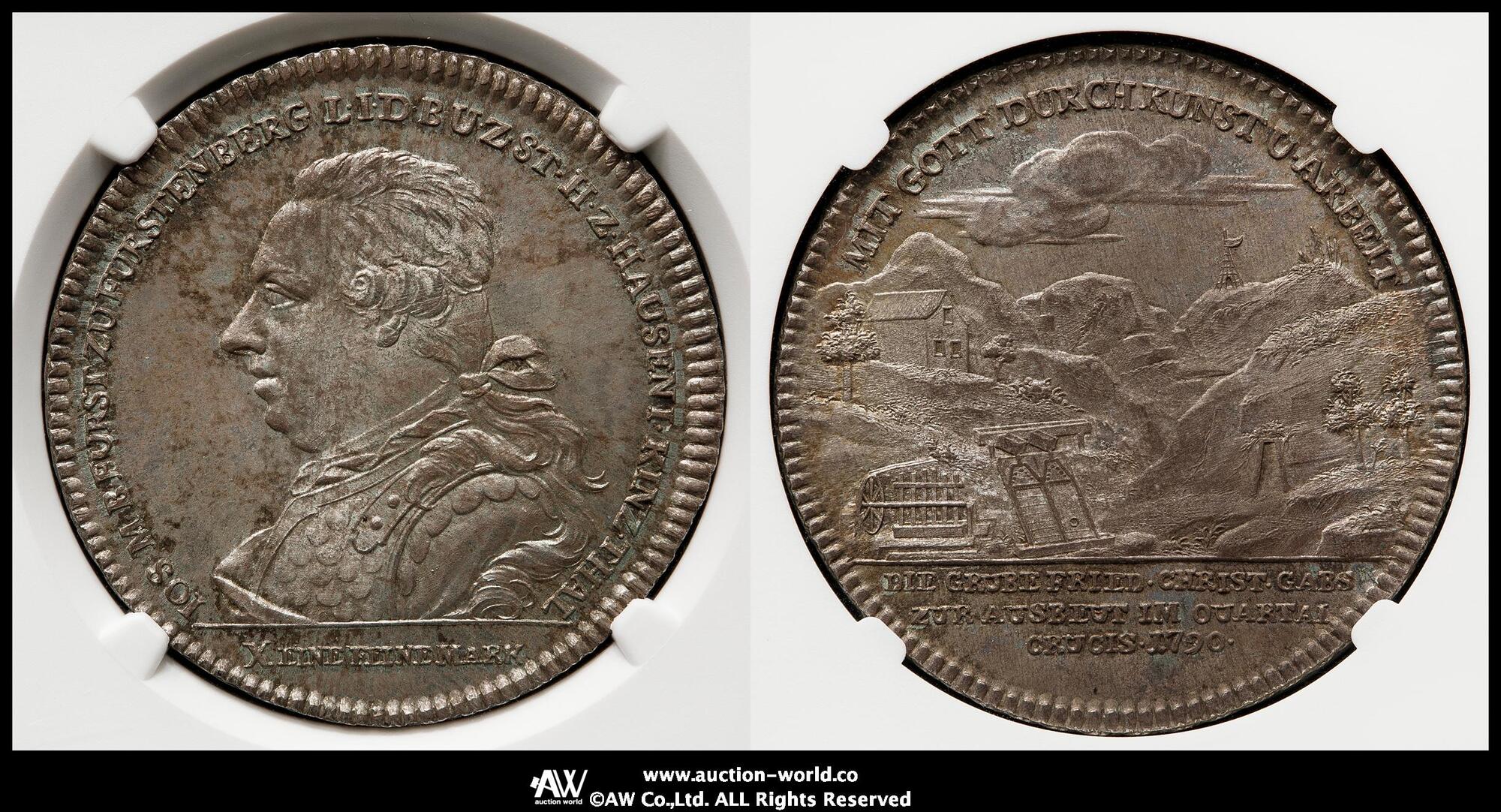 美品 NGC-UNC 洗浄 フランス ルイ・フィリップ ARメダル 1844年