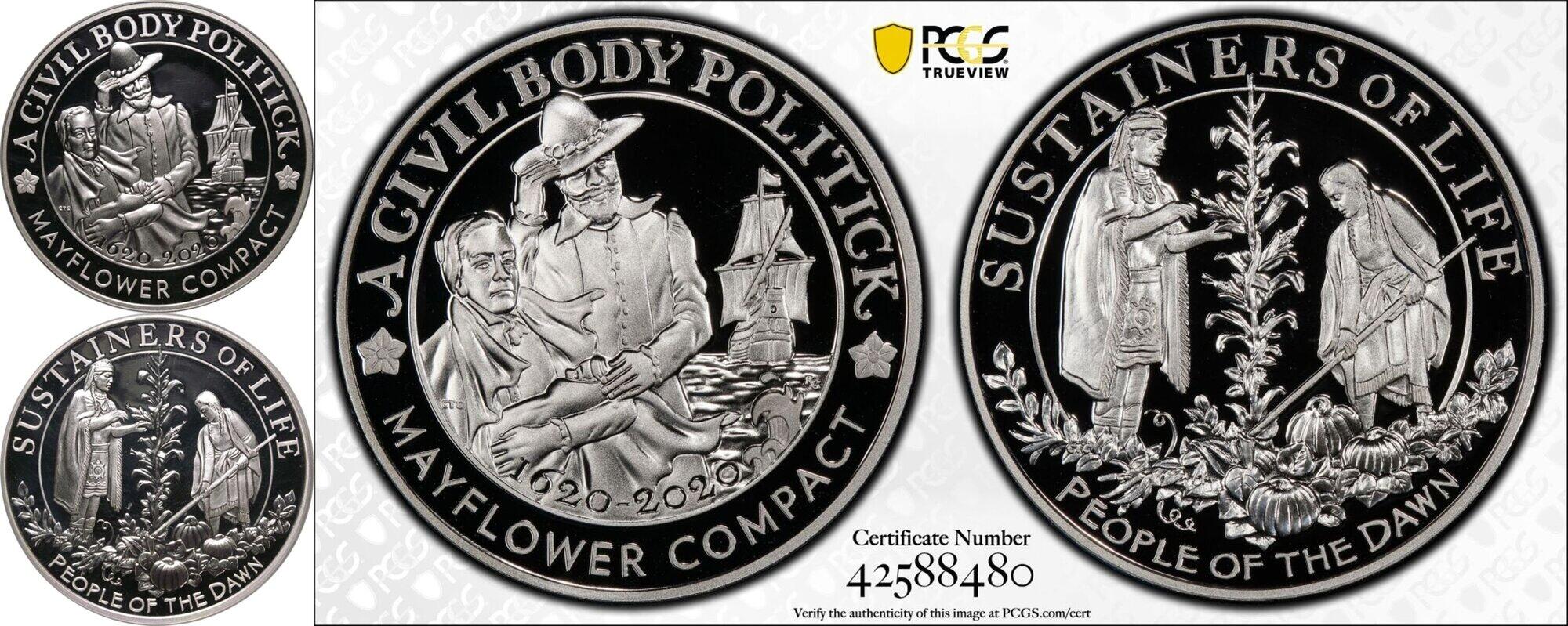 1920 50C Pilgrim (Regular Strike) Silver Commemorative
