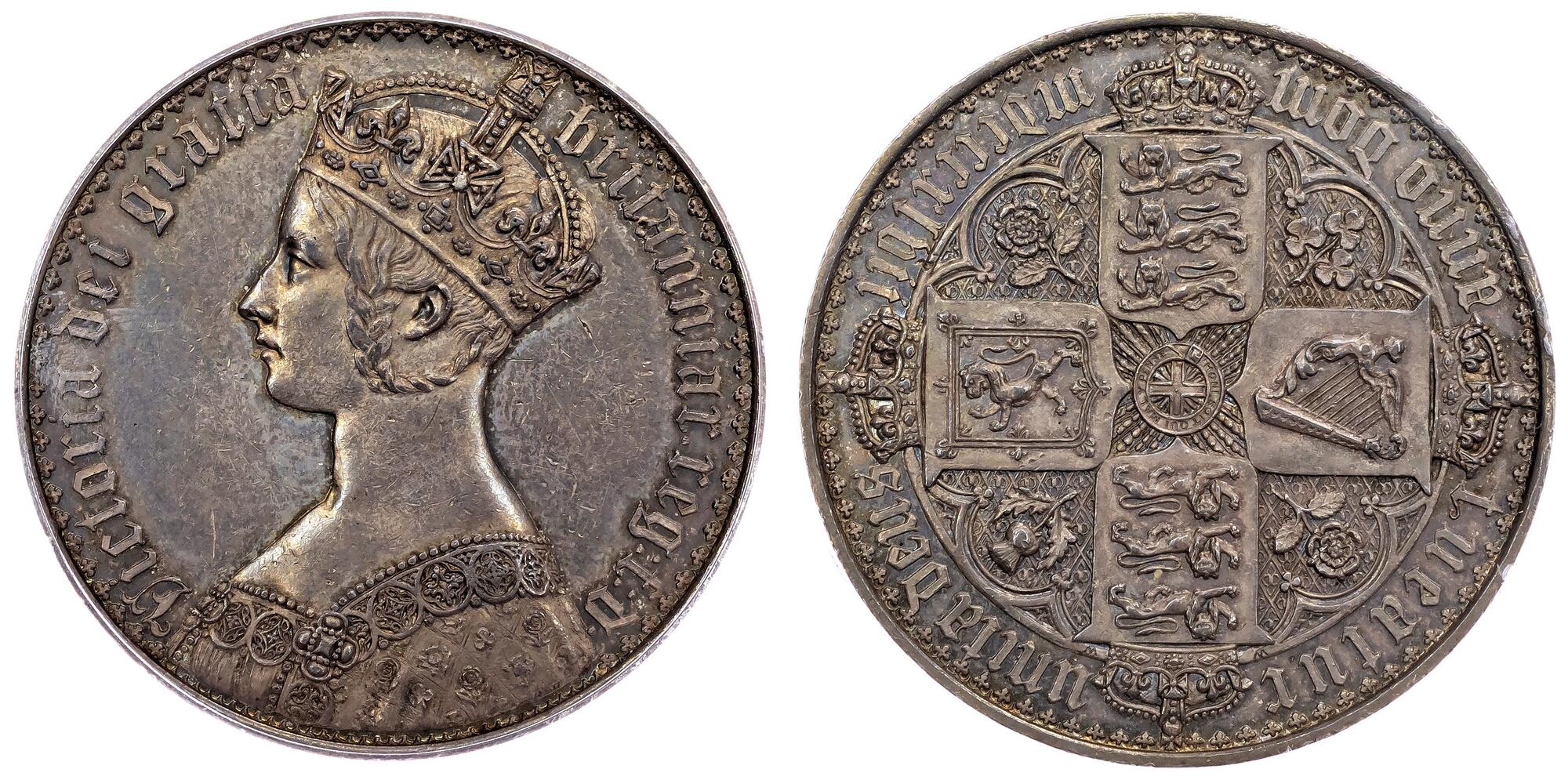CoinArchives.com Search Results : 1847 gothic crown