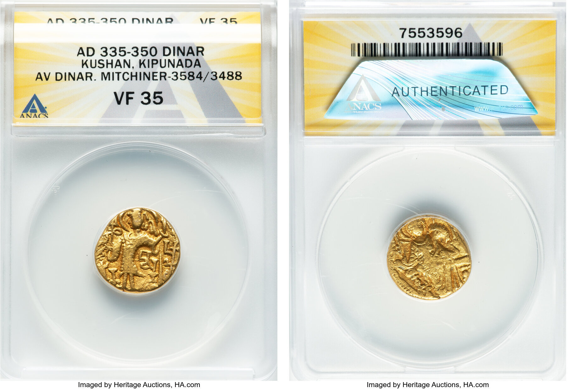 古代インド カラクチュリ朝 ディナール金貨 ANACS鑑定済み AU 50 古代インド カラクチュリ朝 ディナール金貨 ANACS鑑定済み AU 50