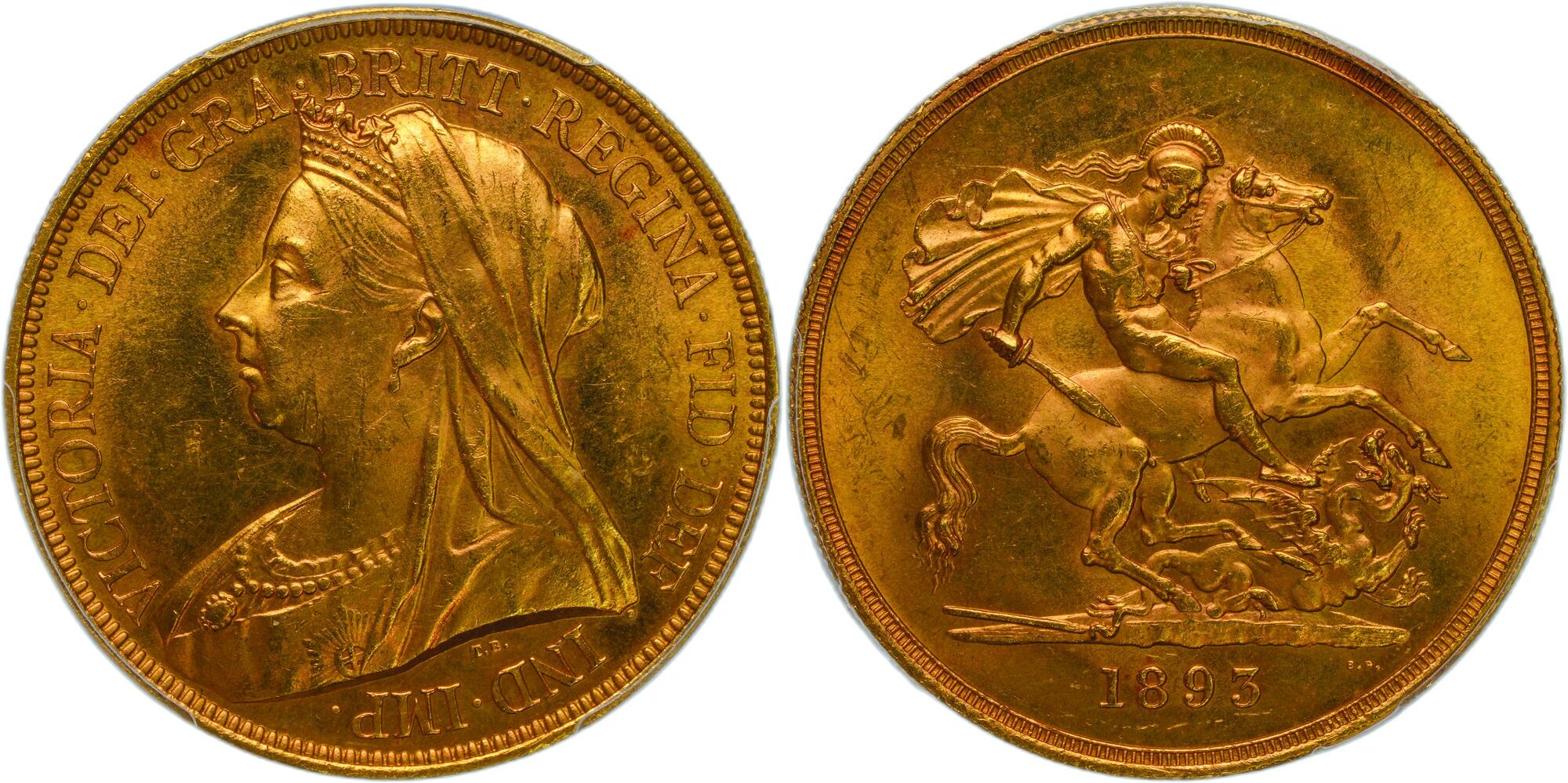 CoinArchives.com Search Results : 5 POUNDS 1893