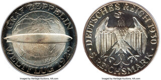 CoinArchives.com Search Results : zeppelin and medaille not mark