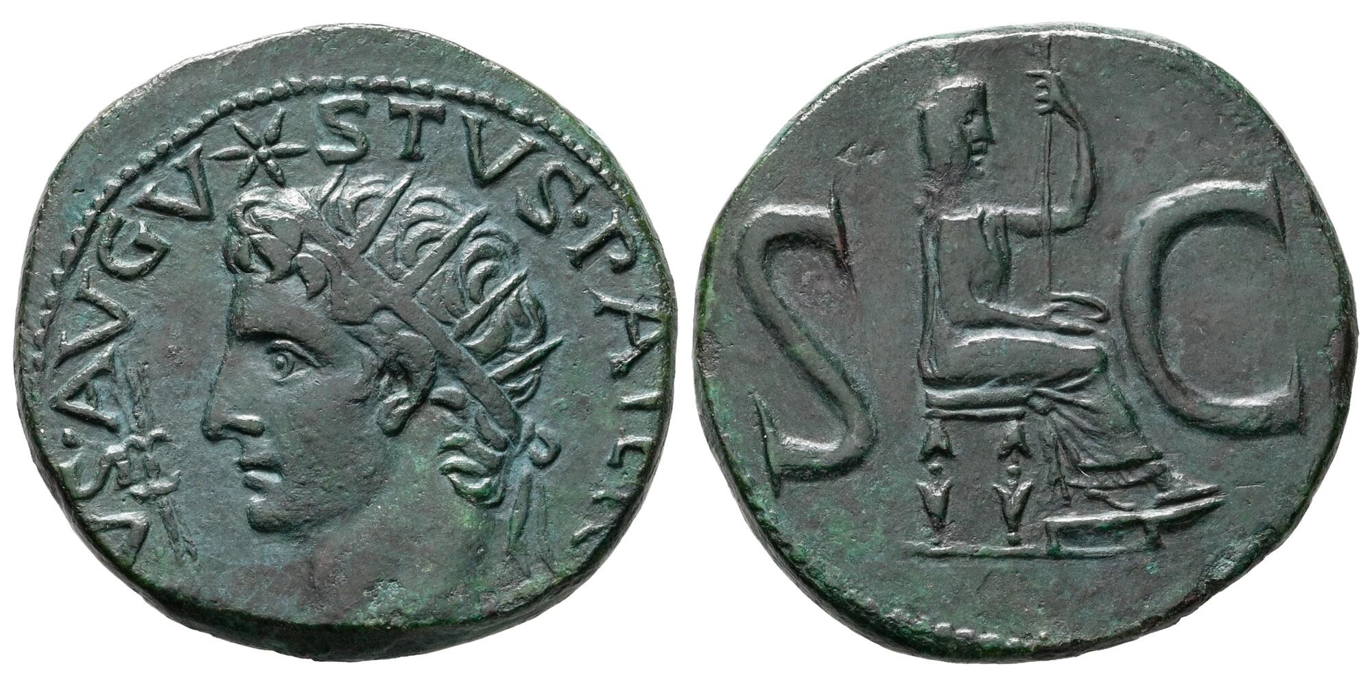 CoinArchives.com Search Results : Tiberius AND As AND AVGVSTVS AND