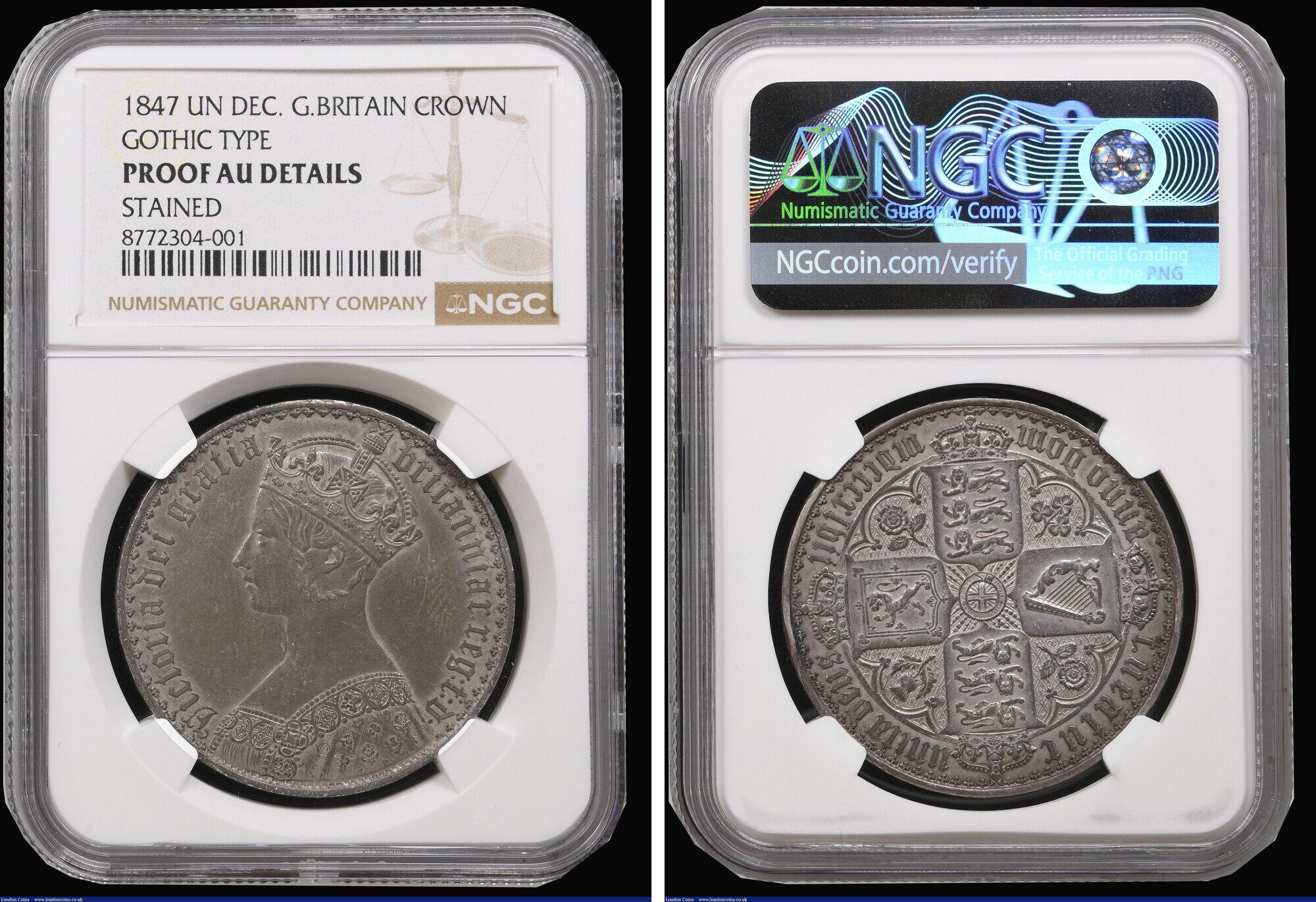 CoinArchives.com Search Results : 1847 gothic crown