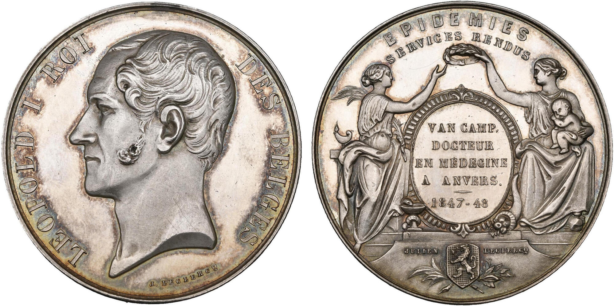 ポルトガル ポルト大学医学部 100周年記念メダル 1825-1925 CoinArchives.com Search Results : medical