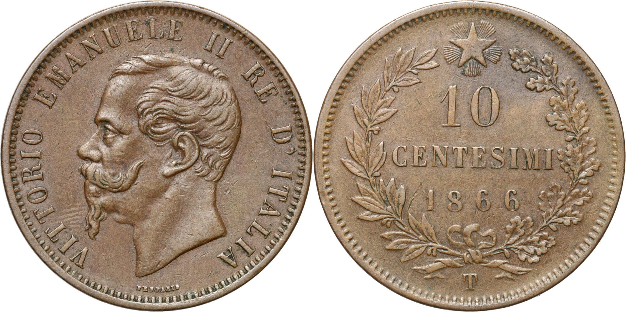 CoinArchives.com Search Results : 10 Centesimi 1866