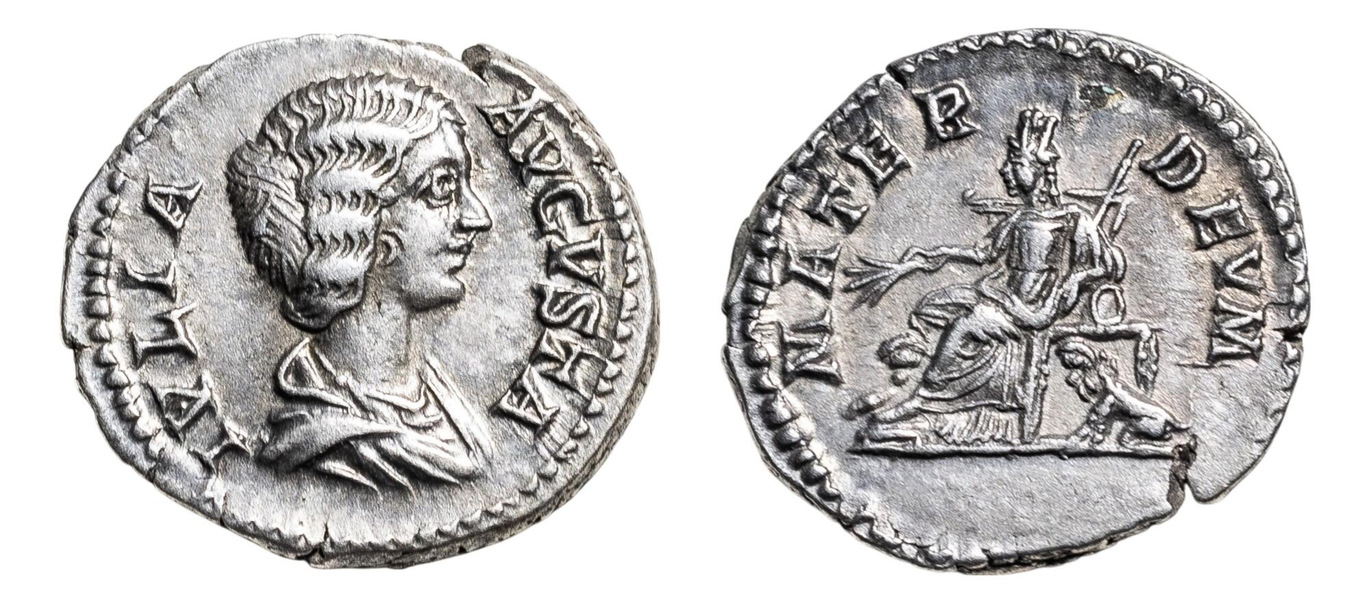 ローマ帝国コモドゥトス帝177-192年デナリウス銀貨NGC XF