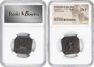 インド・スキタイ王国　アゼス二世　BC30〜20 聖書の貨幣!】インド スキタイ アゼス1世／2世 テトラドラクマ