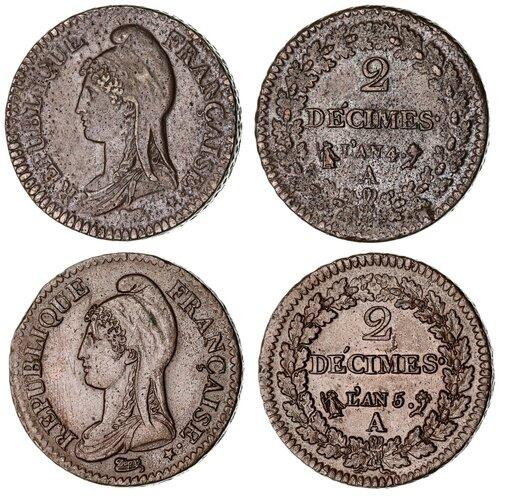 CoinArchives.com Search Results : decimes