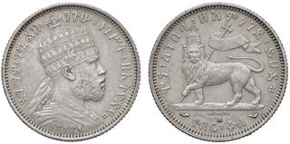 エチオピア帝国 Birr EE1895（1903)メネリク2世/ライオン大型銀貨 エチオピア帝国 Birr EE1895（1903)メネリク2世/ライオン大型