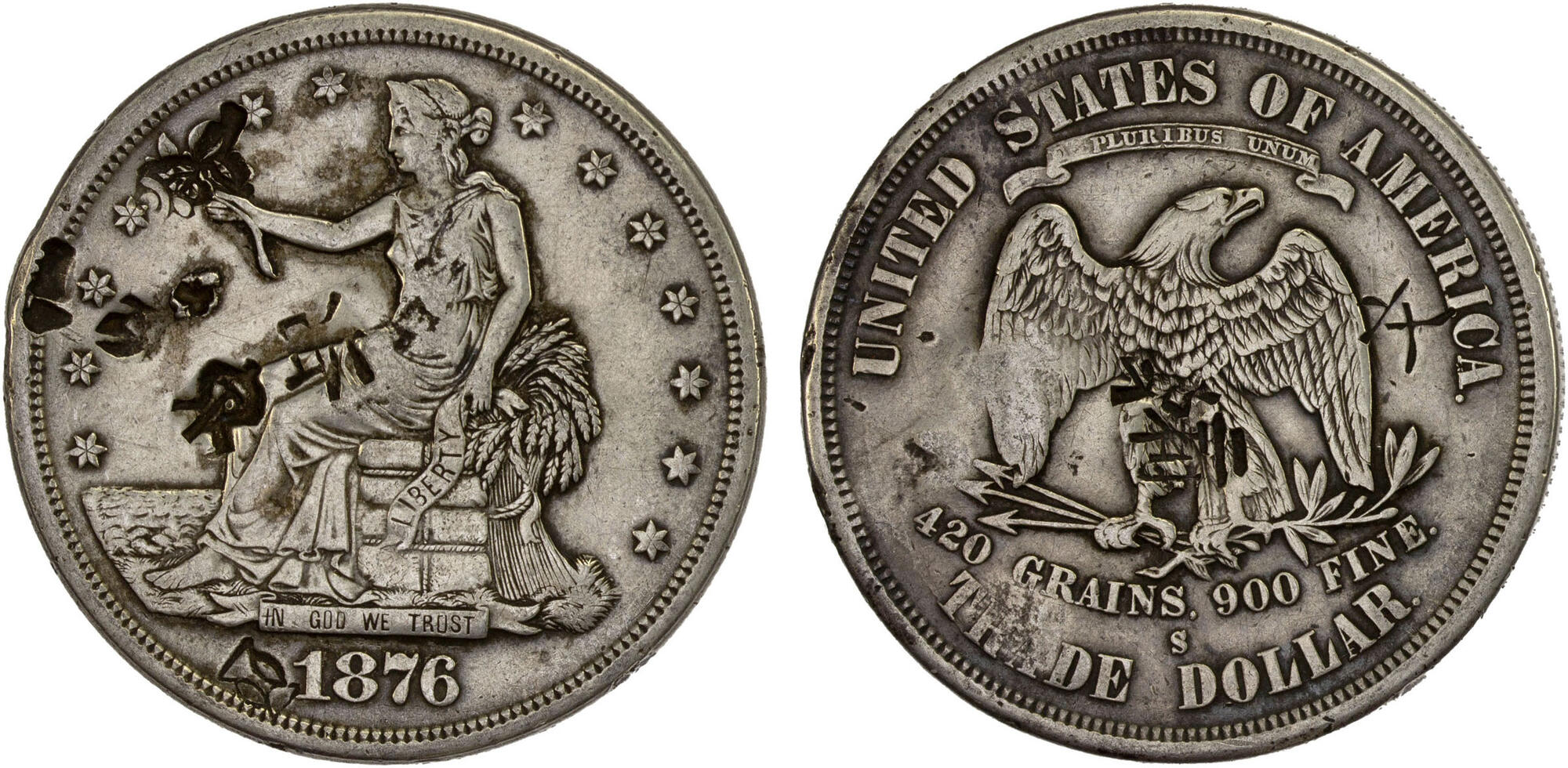 CoinArchives.com Search Results : trade dollar 1876