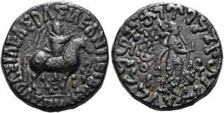 インド・スキタイ王国　アゼス二世　BC30〜20 聖書の貨幣!】インド スキタイ アゼス1世／2世 テトラドラクマ