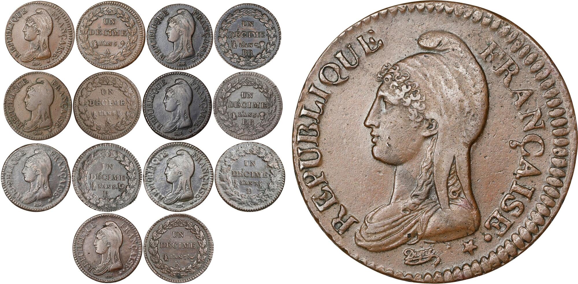 CoinArchives.com Search Results : decimes