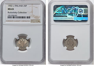 フィンランド1マルッカ1964 【NGC MS66】世界コイン