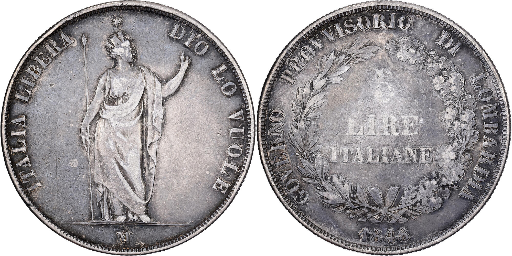 CoinArchives.com Search Results : 5 Lire 1848 and M