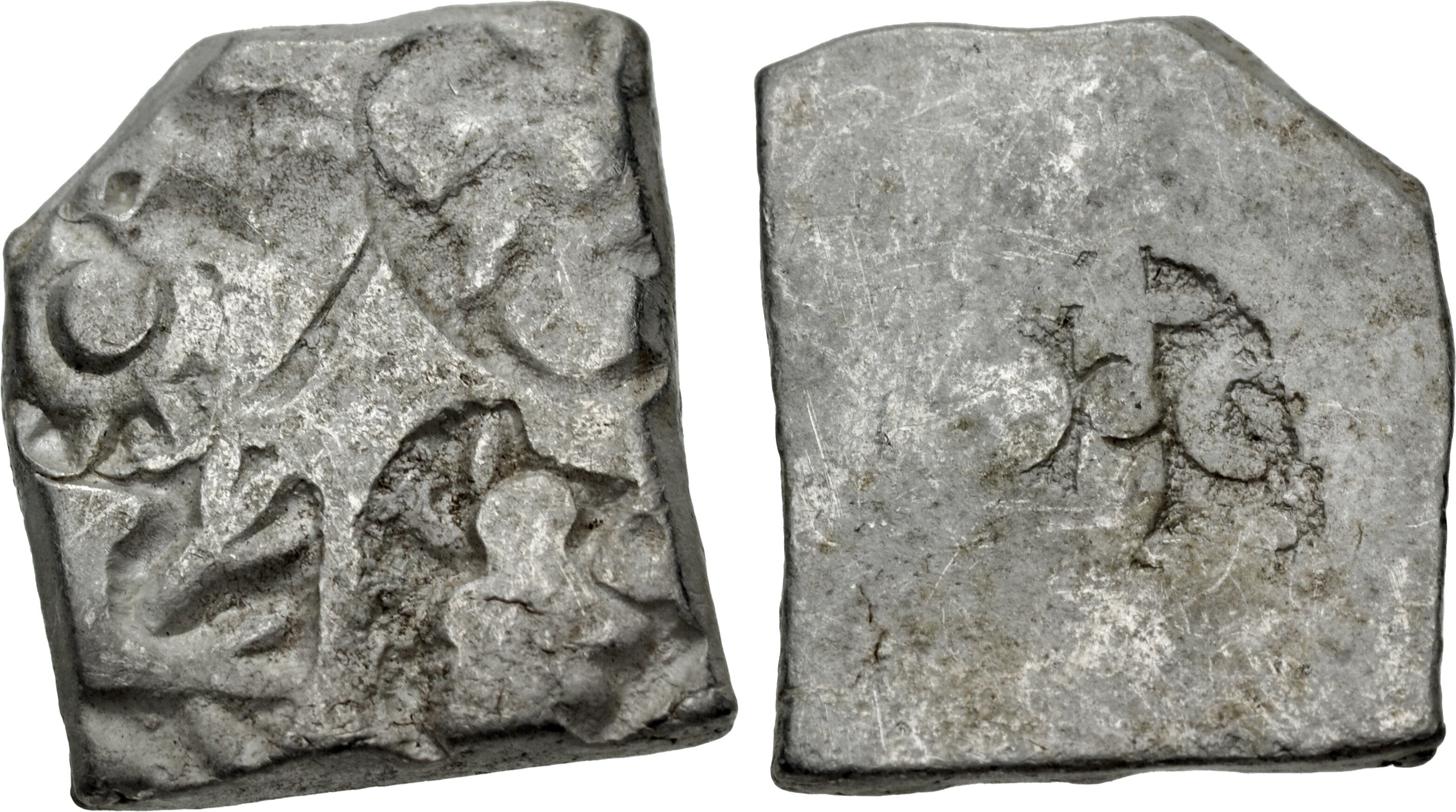 古代インド マウリヤ朝 Karshapana銀貨（BC200年前後）[E1323]コイン 古代インド マウリヤ朝 Karshapana